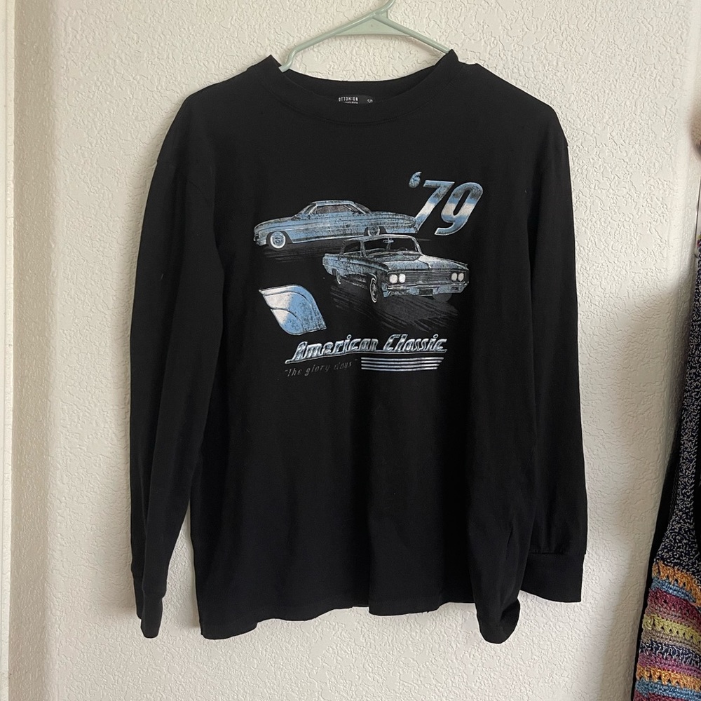 Cotton On vintage black car graphic long sleeve